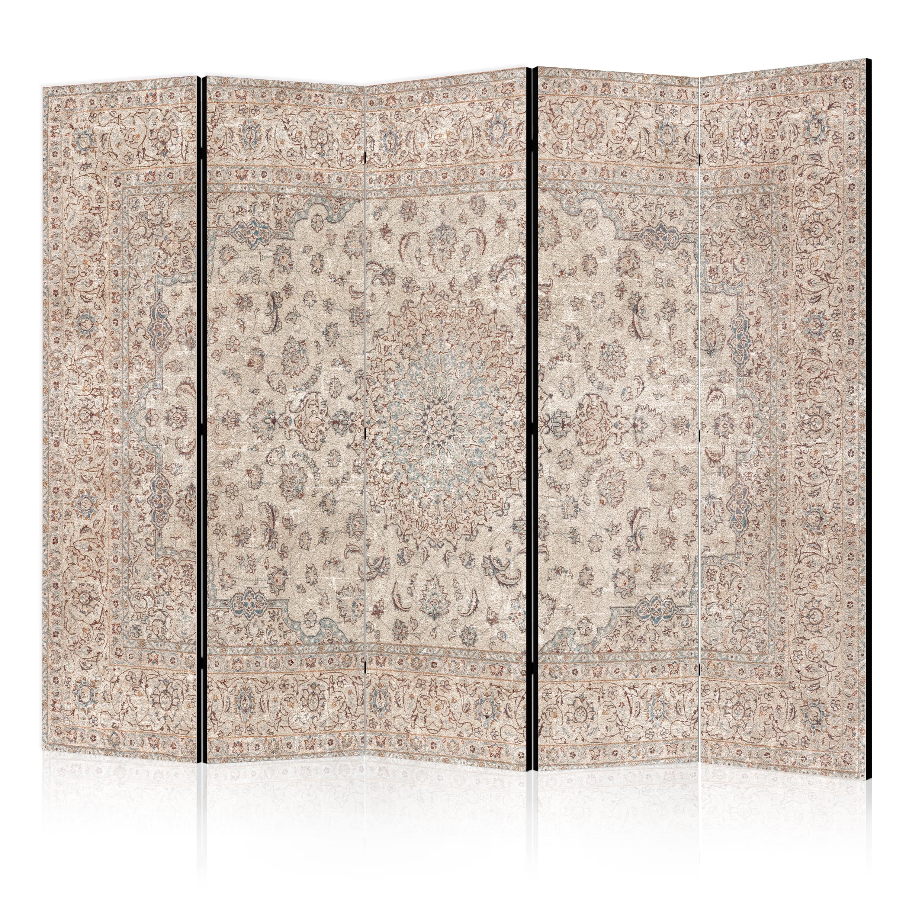 Room Divider Desert Nights Ornamented Persian Carpet in Muted Colors