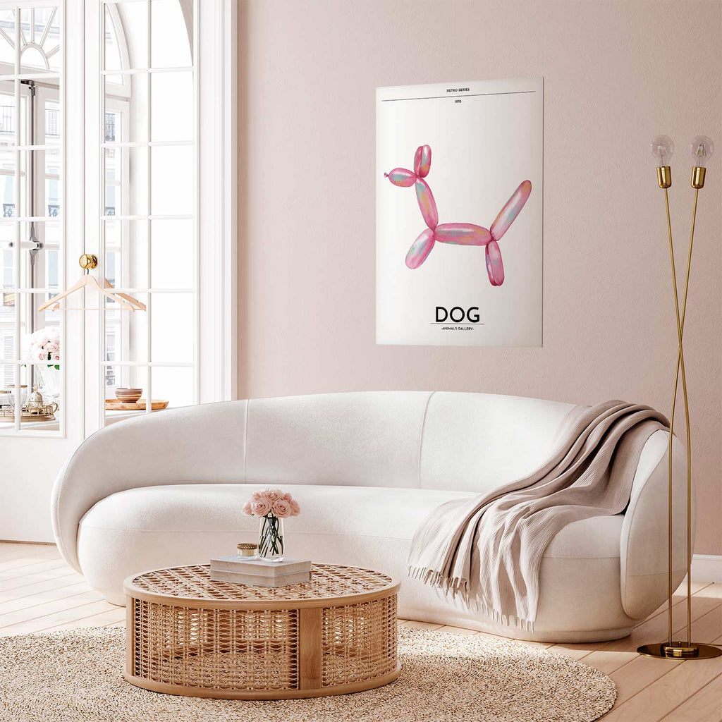 Holographic Retro Dog Multicolor Poster