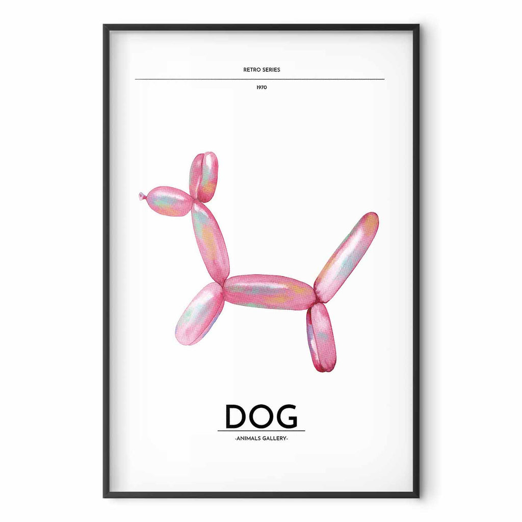 Holographic Retro Dog Multicolor Poster
