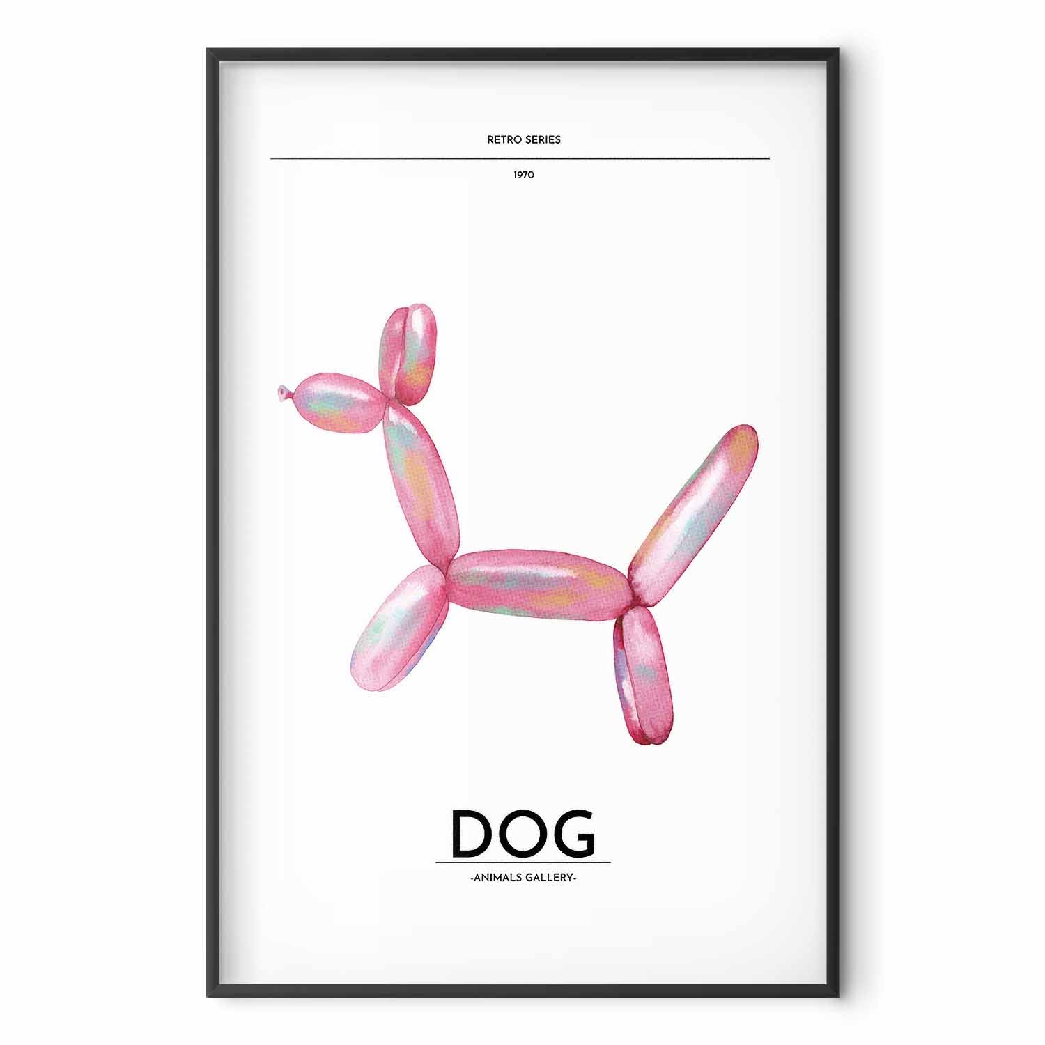 Holographic Retro Dog Multicolor Poster