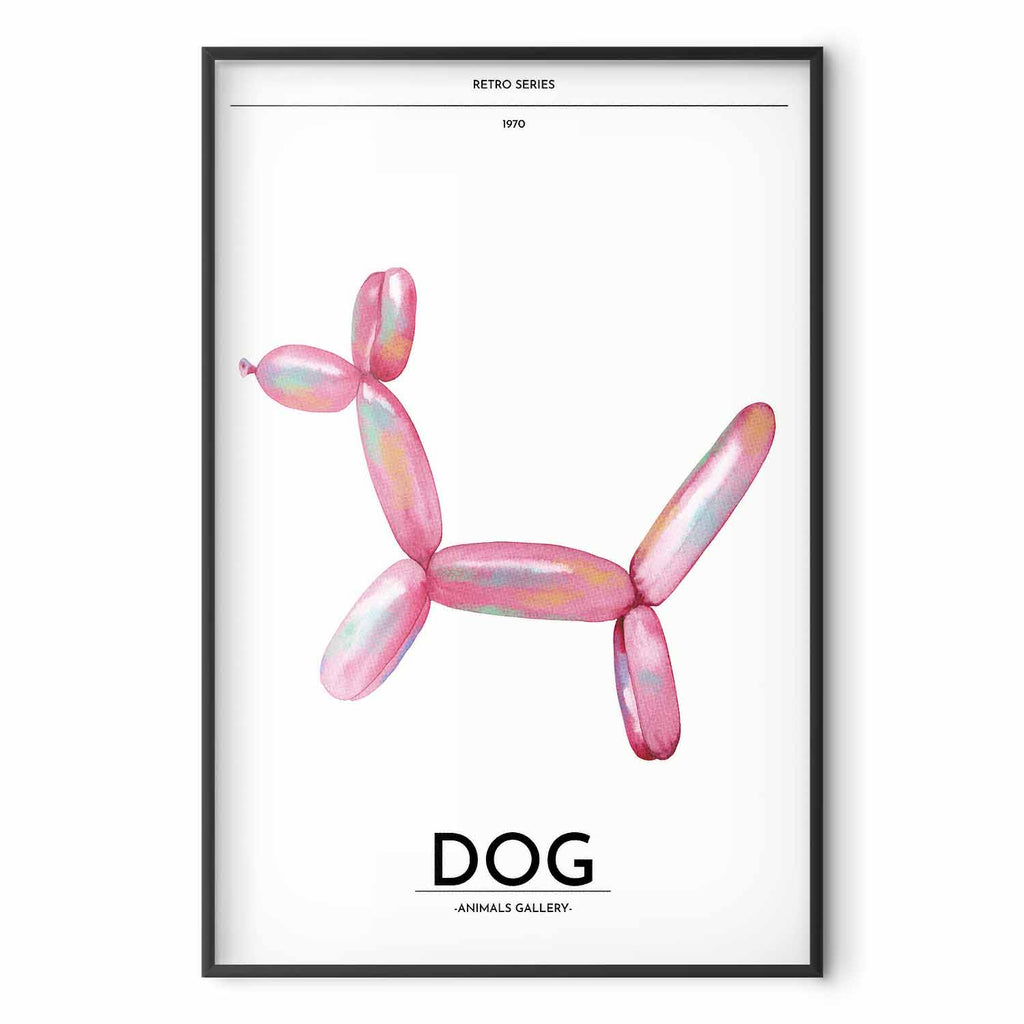 Holographic Retro Dog Multicolor Poster