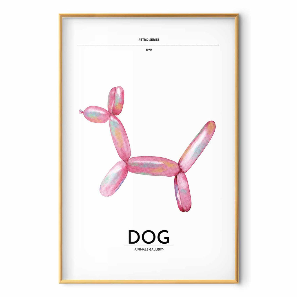 Holographic Retro Dog Multicolor Poster