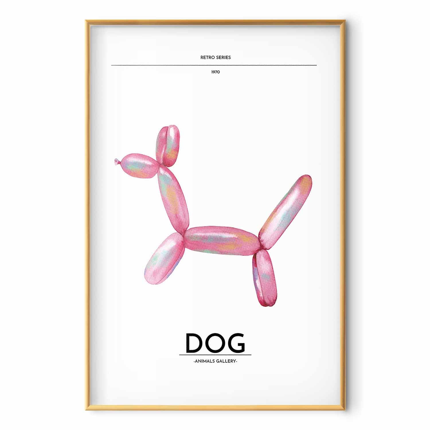 Holographic Retro Dog Multicolor Poster