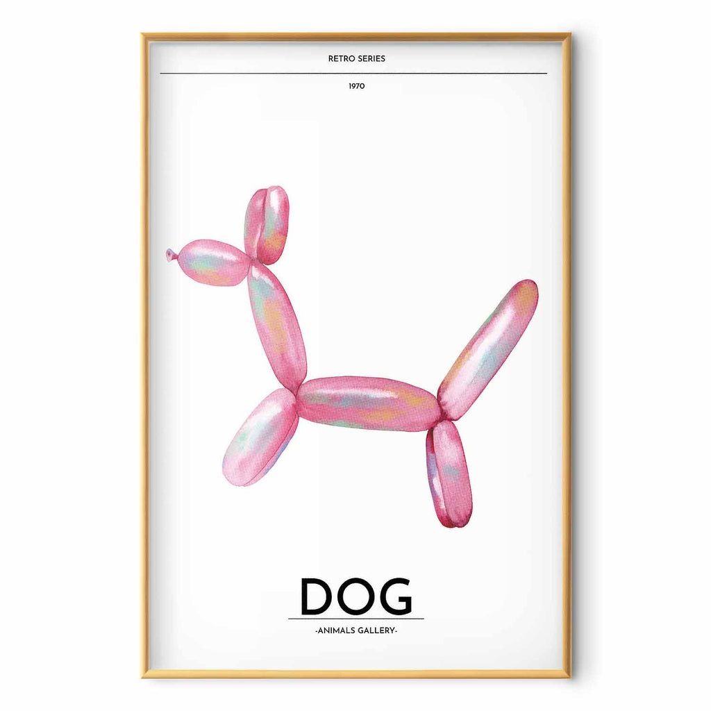 Holographic Retro Dog Multicolor Poster