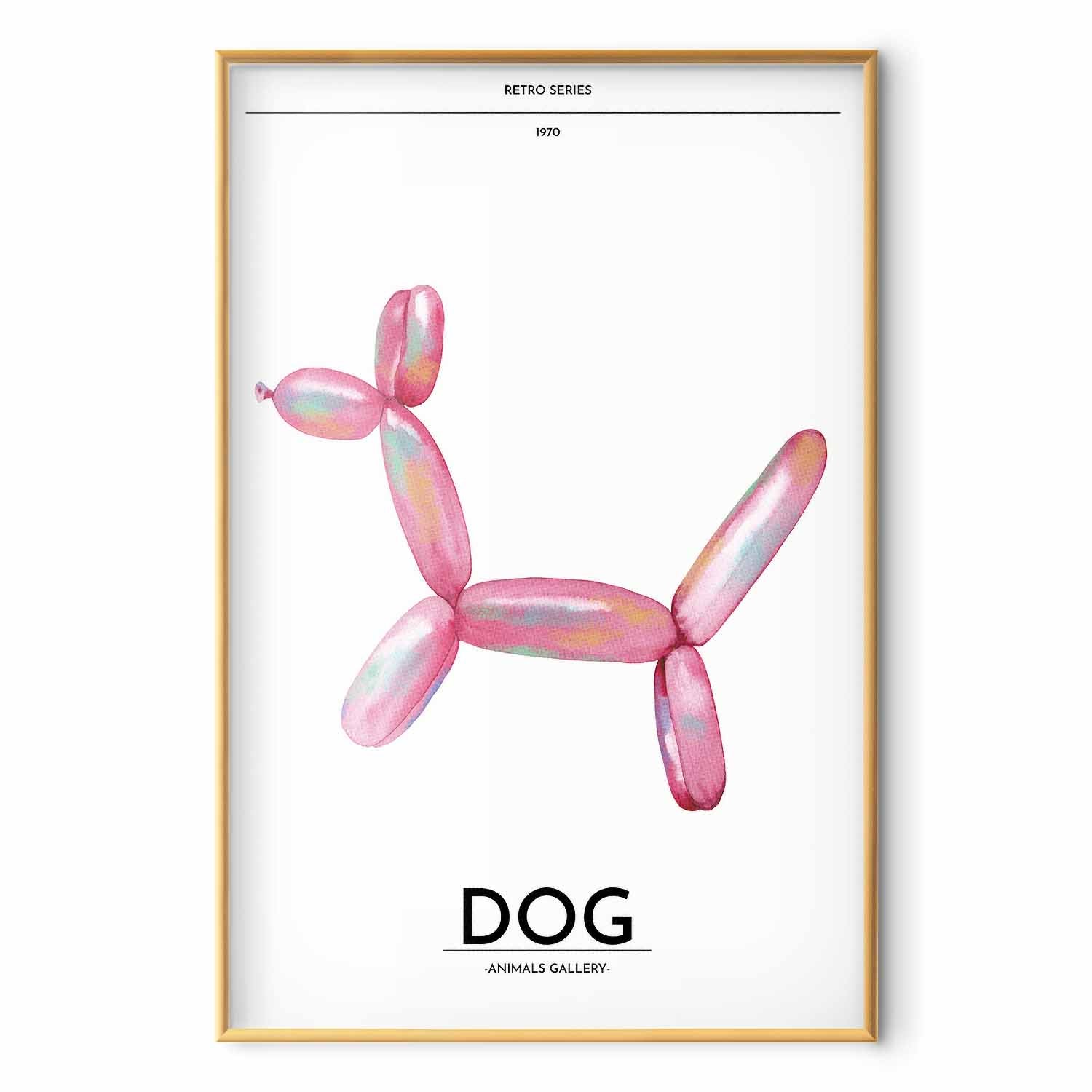 Holographic Retro Dog Multicolor Poster