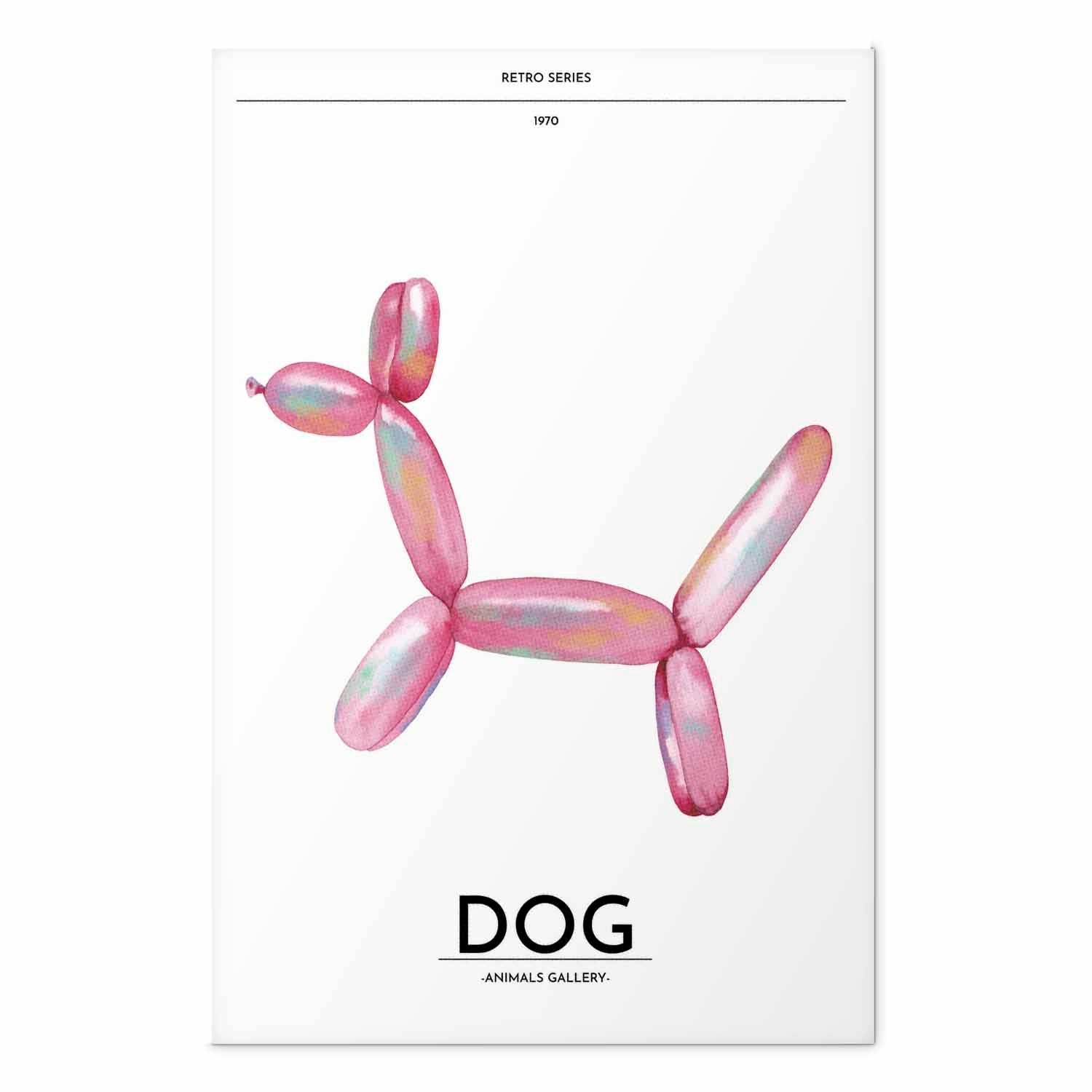 Holographic Retro Dog Multicolor Poster