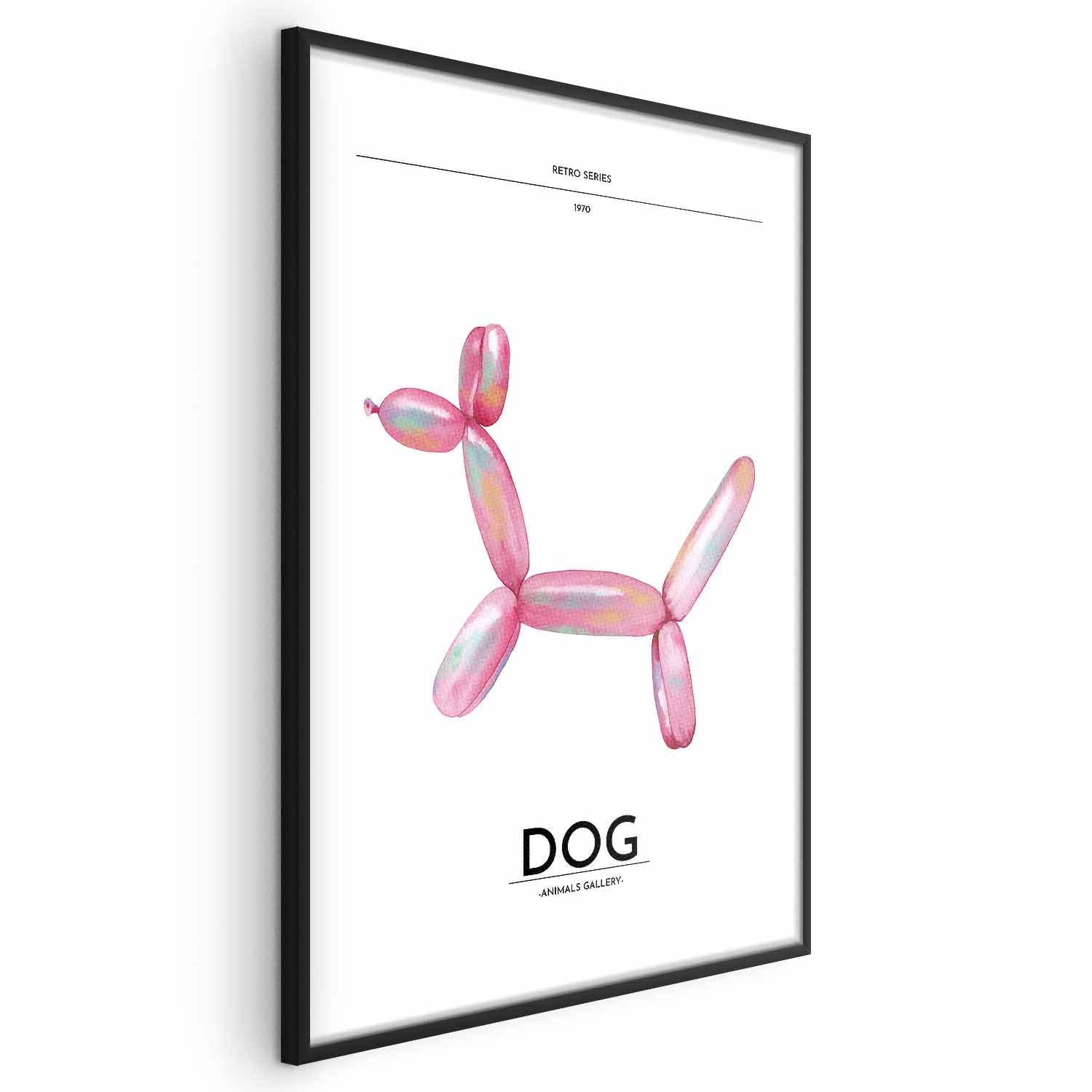Holographic Retro Dog Multicolor Poster