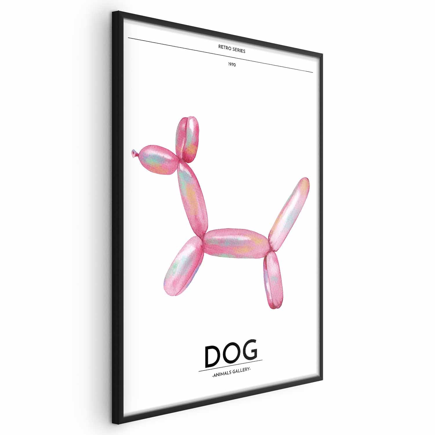 Holographic Retro Dog Multicolor Poster