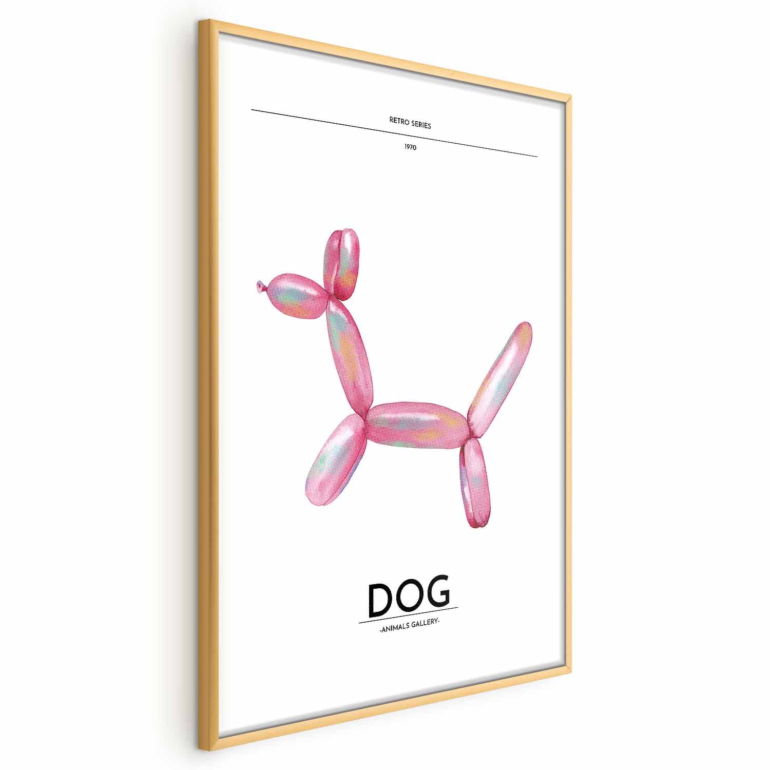 Holographic Retro Dog Multicolor Poster