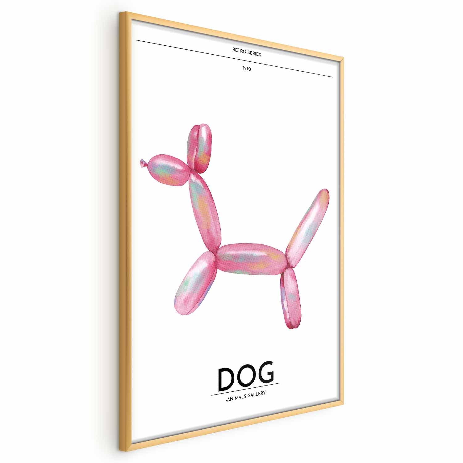 Holographic Retro Dog Multicolor Poster