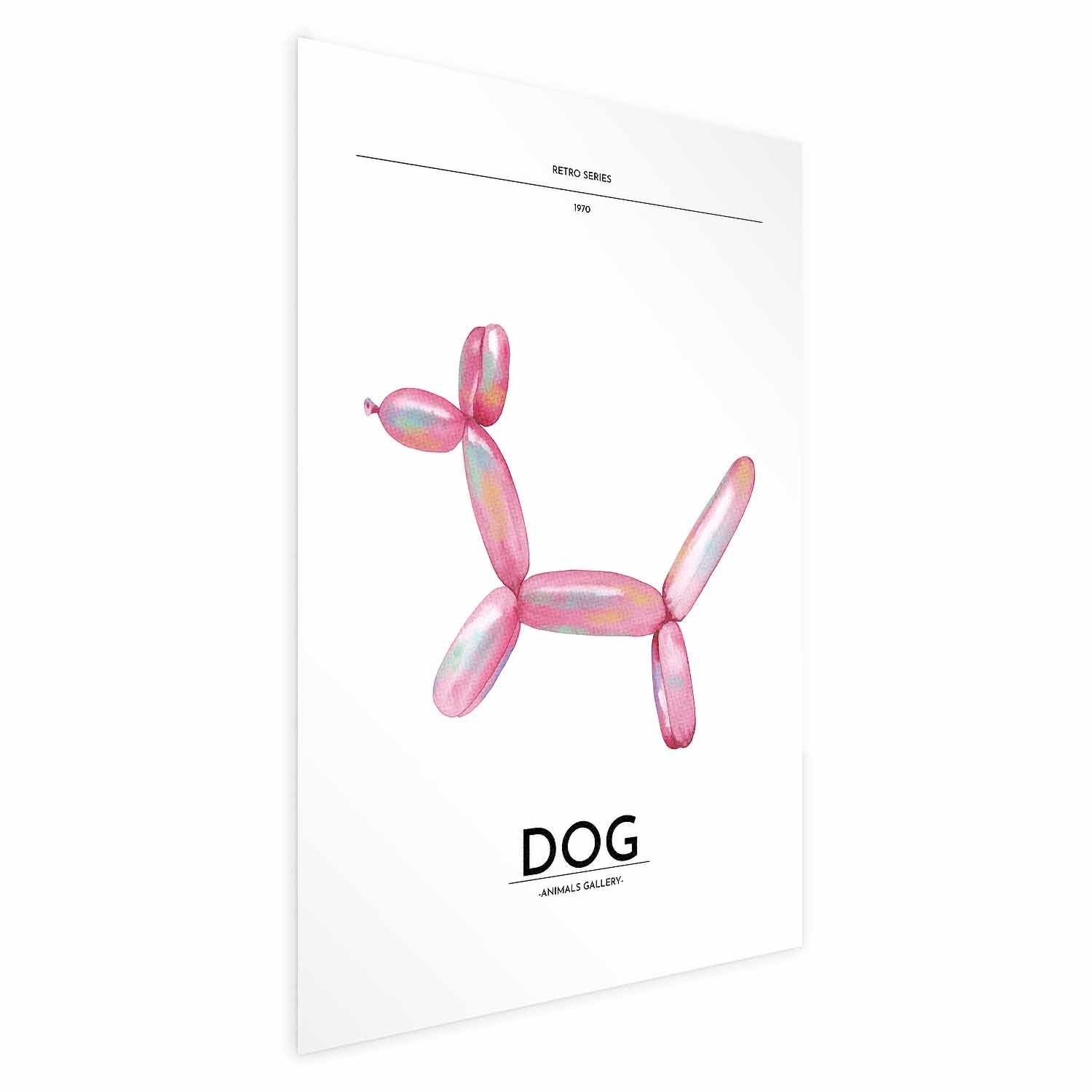 Holographic Retro Dog Multicolor Poster