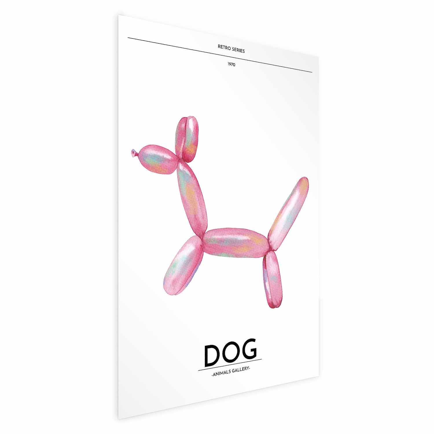 Holographic Retro Dog Multicolor Poster