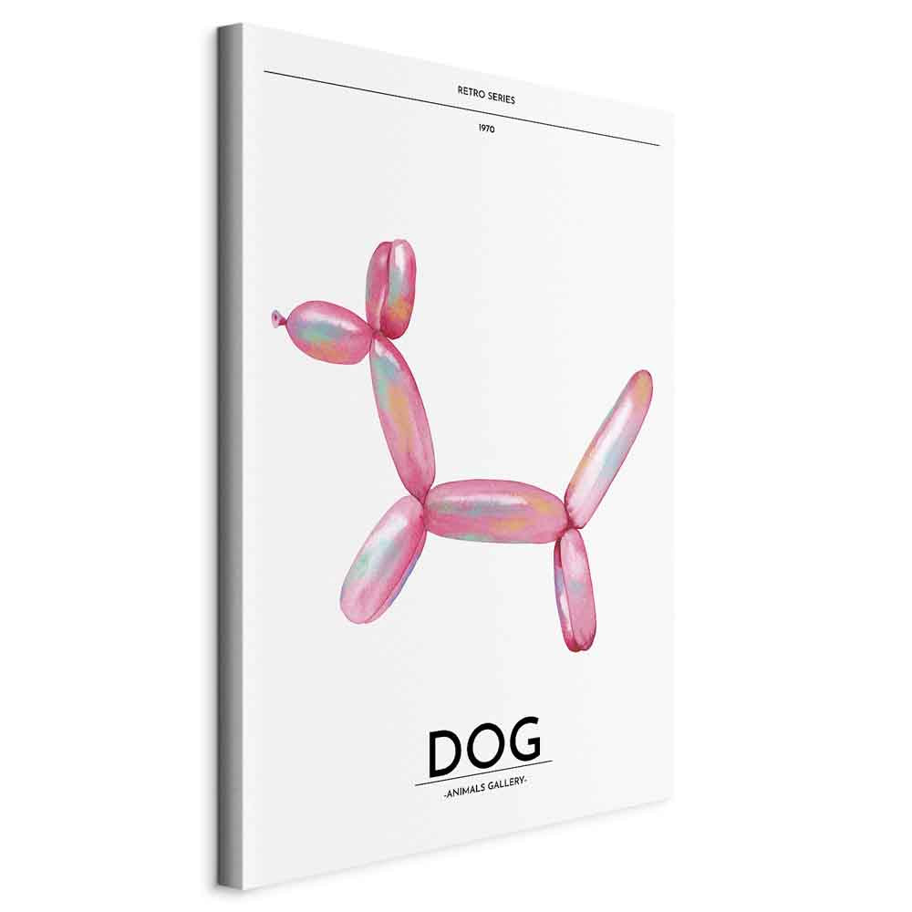 Canvas Print - Holo-Dog - Colorful Dog in Retro Style