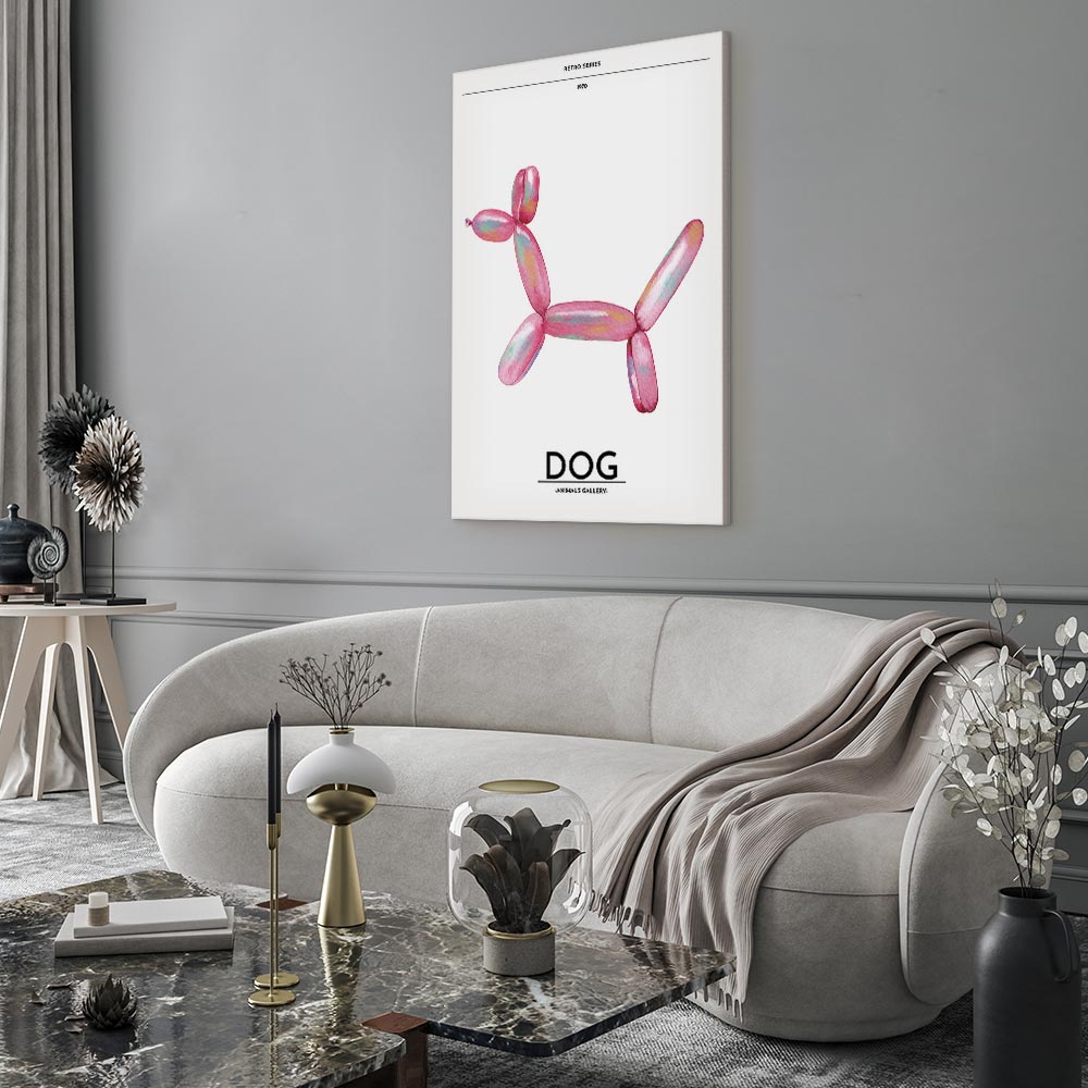 Canvas Print - Holo-Dog - Colorful Dog in Retro Style