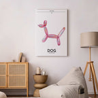 Colorful Retro Dog Canvas Print