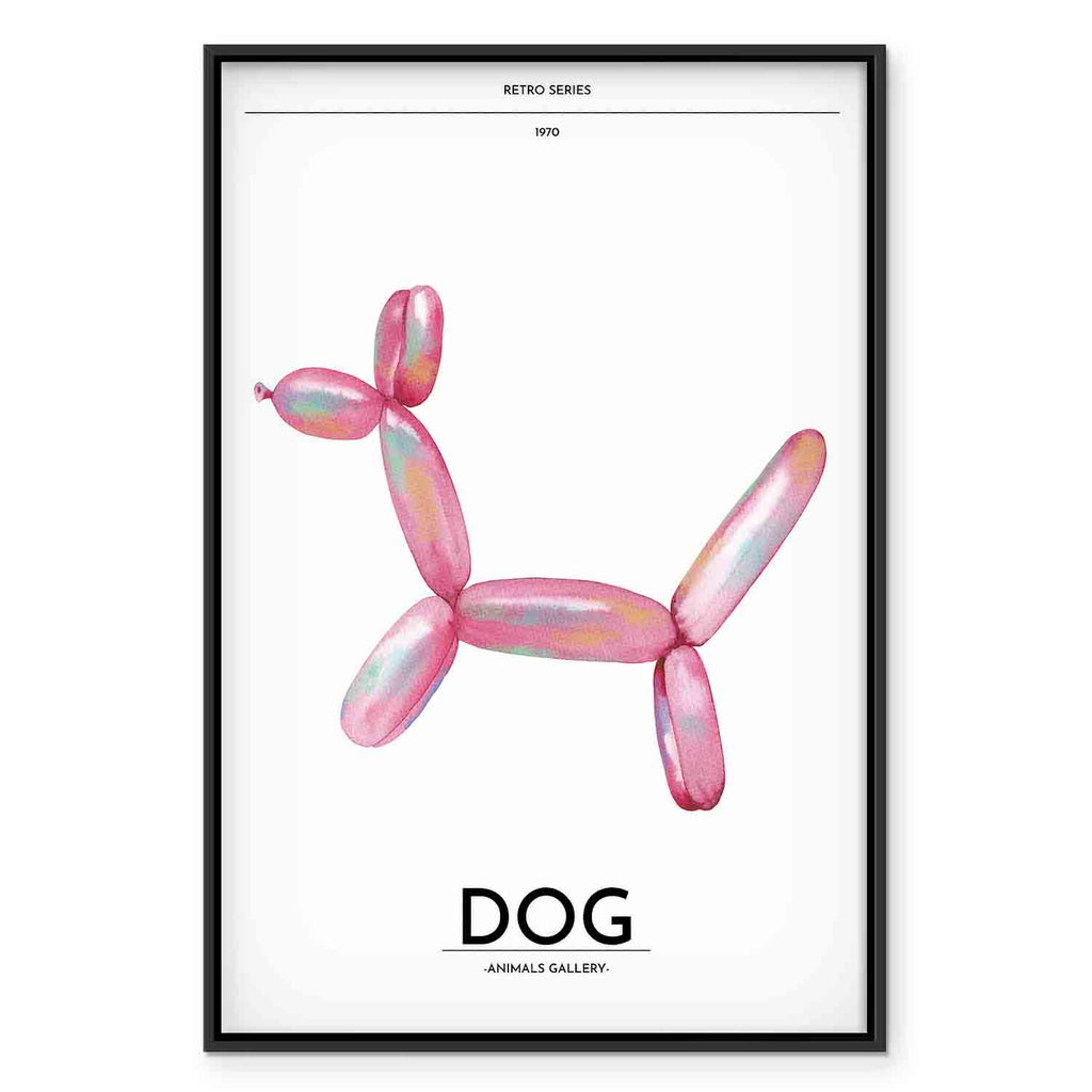 Colorful Retro Dog Canvas Print