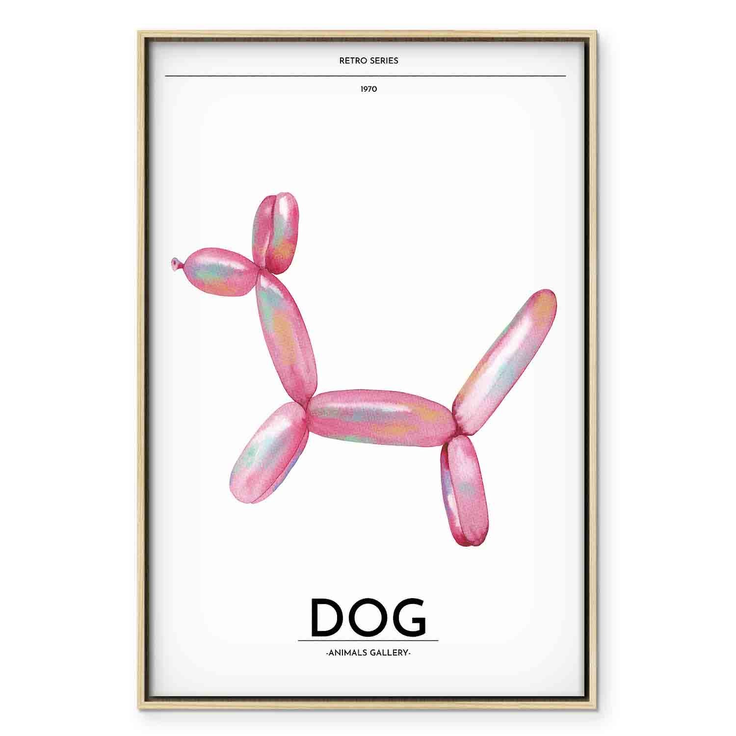 Colorful Retro Dog Canvas Print