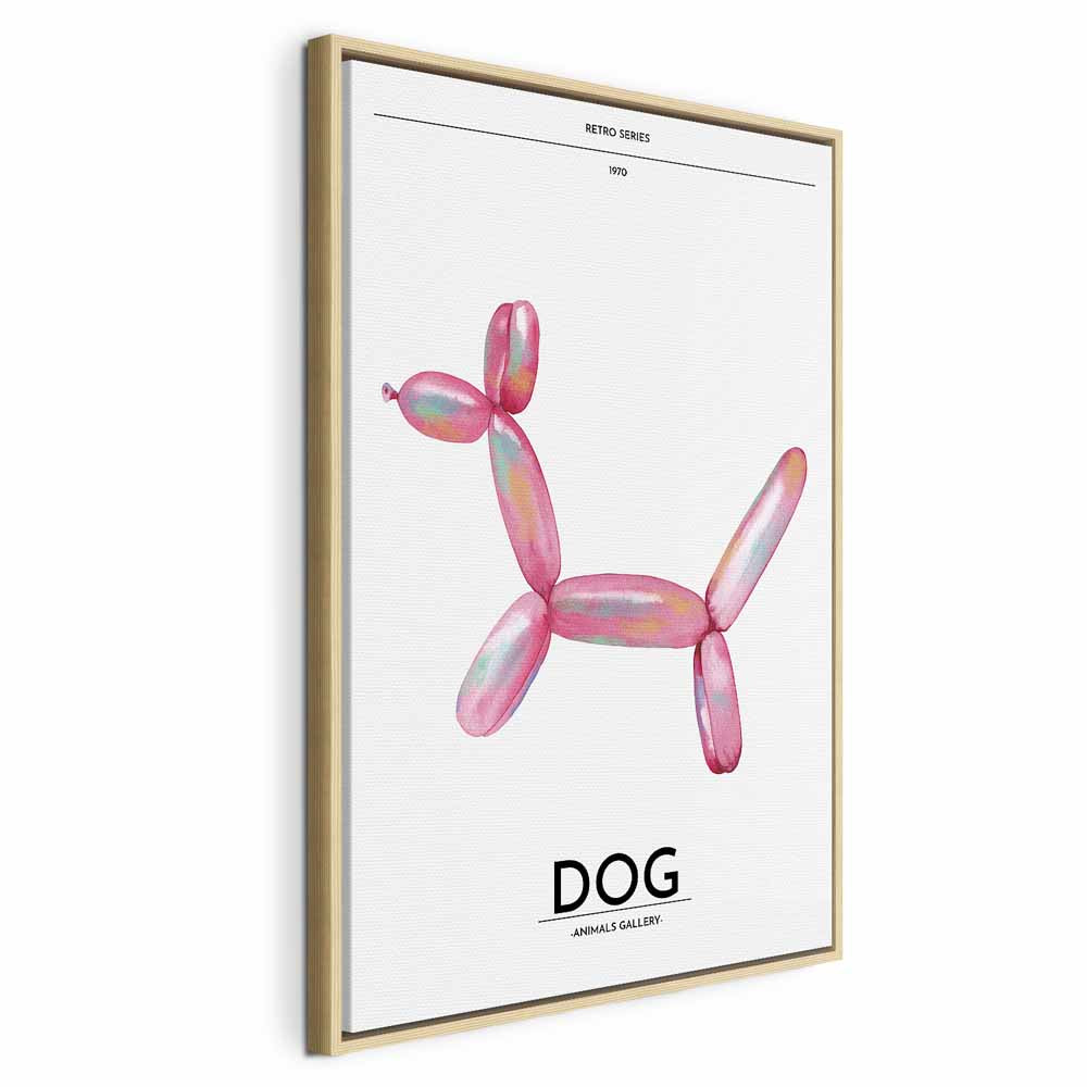 Canvas Print - Holo-Dog - Colorful Dog in Retro Style