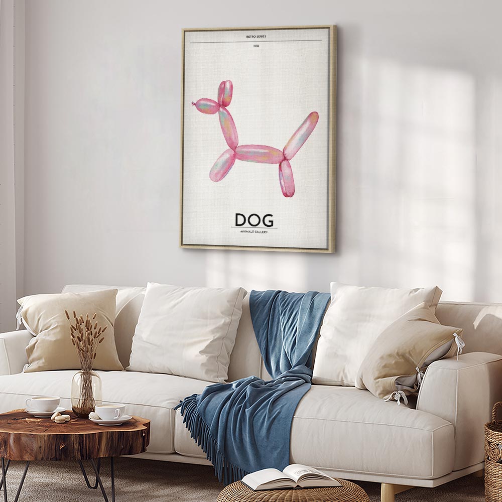 Canvas Print - Holo-Dog - Colorful Dog in Retro Style