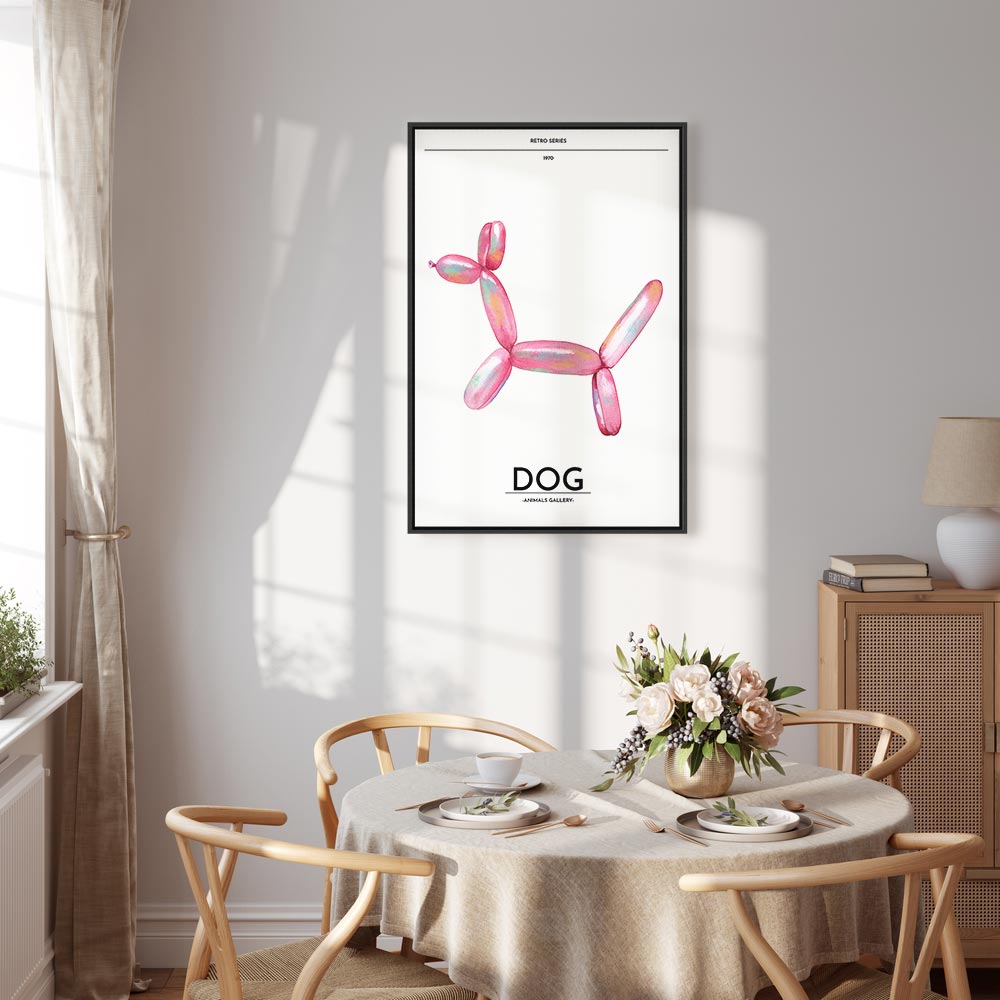 Canvas Print - Holo-Dog - Colorful Dog in Retro Style