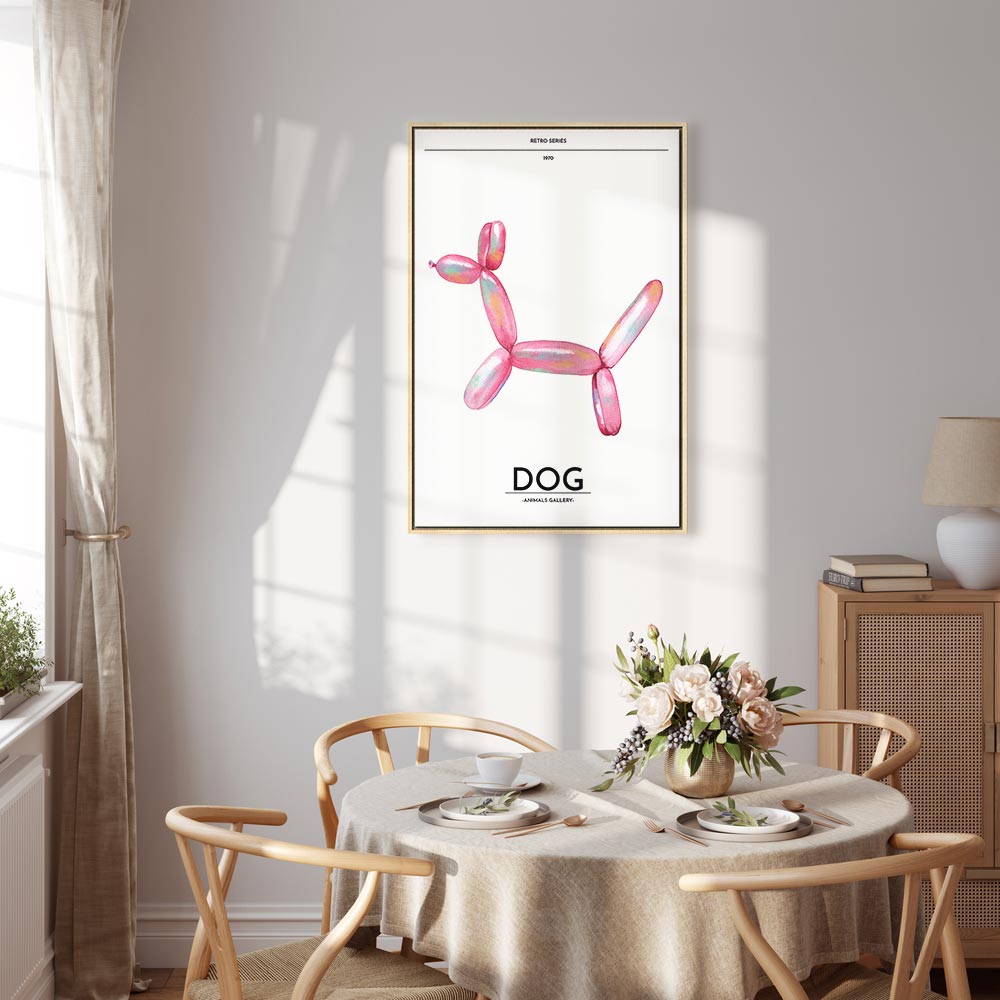 Canvas Print - Holo-Dog - Colorful Dog in Retro Style