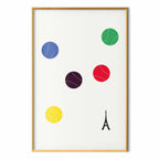 Eiffel Tower Tennis Balls Abstract Poster