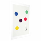 Eiffel Tower Tennis Balls Abstract Poster