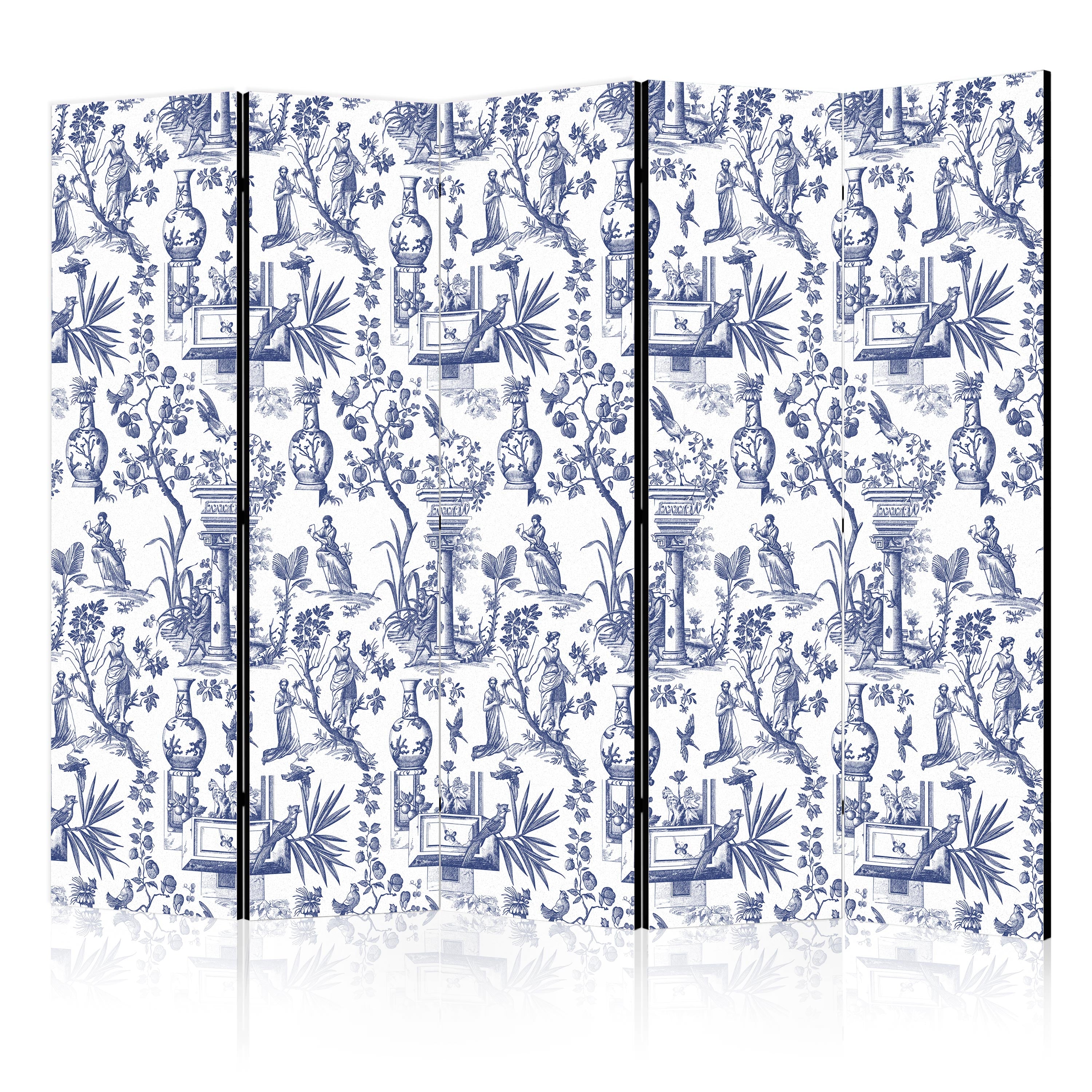 Room Divider Rome and Botany Blue Pattern