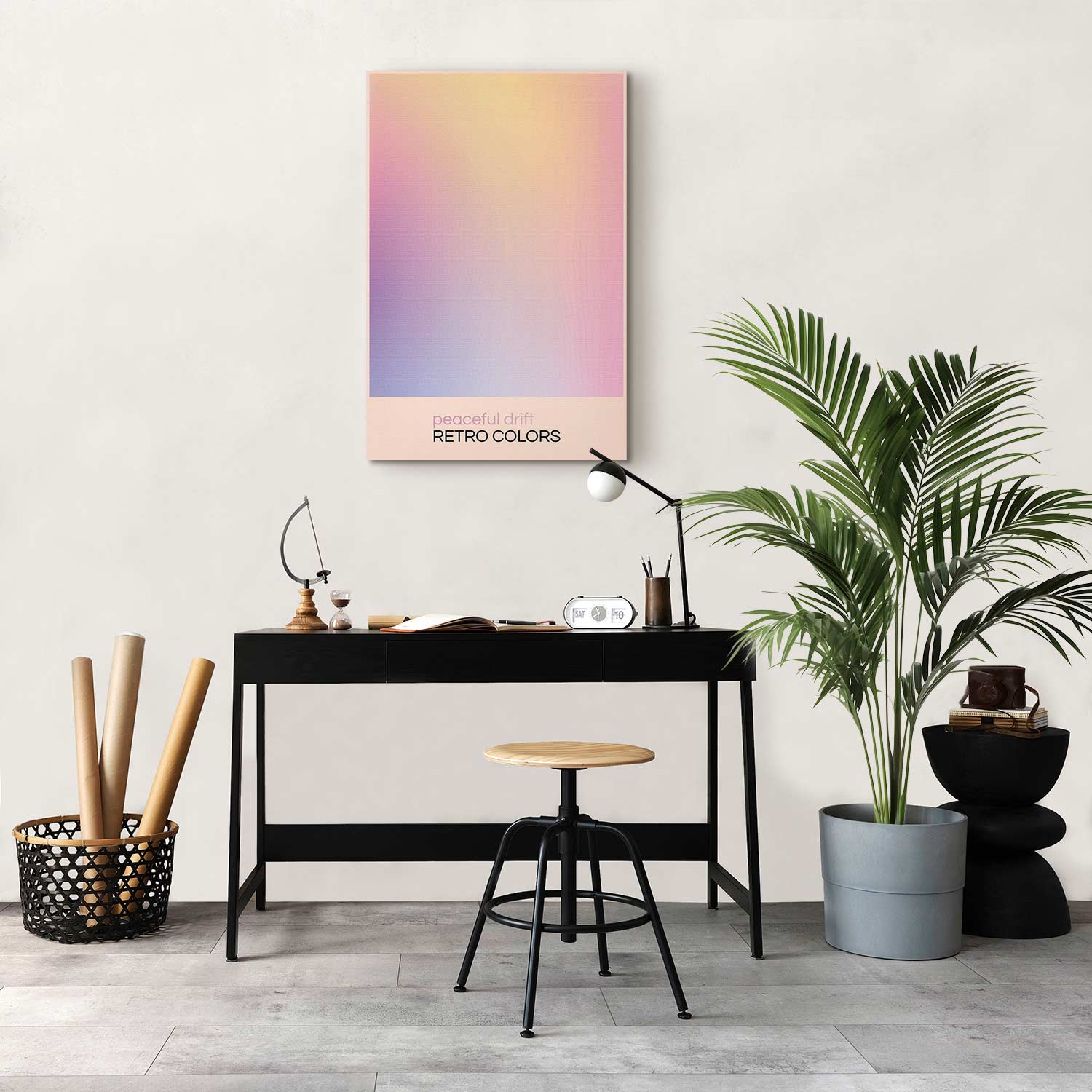 Pastel Abstract Drift Contemporary Canvas Print