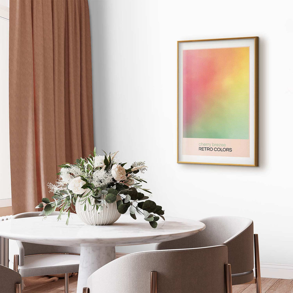 Cherry Breeze Pastel Gradient Retro Poster