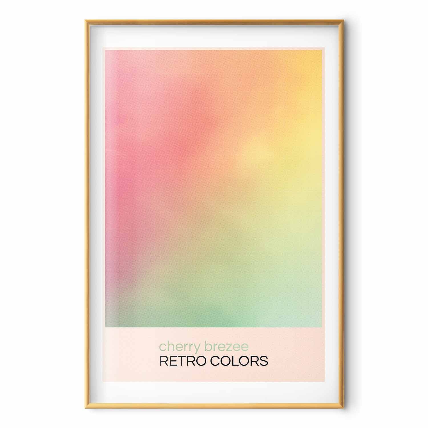Cherry Breeze Pastel Gradient Retro Poster