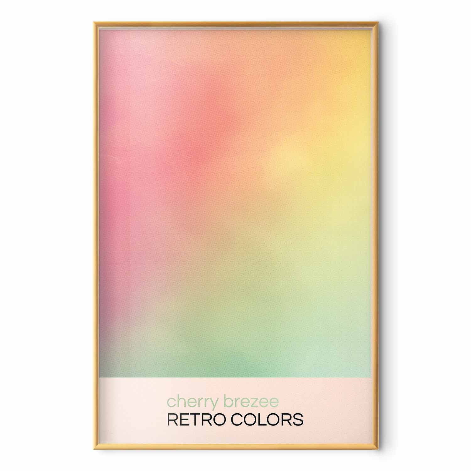Cherry Breeze Pastel Gradient Retro Poster