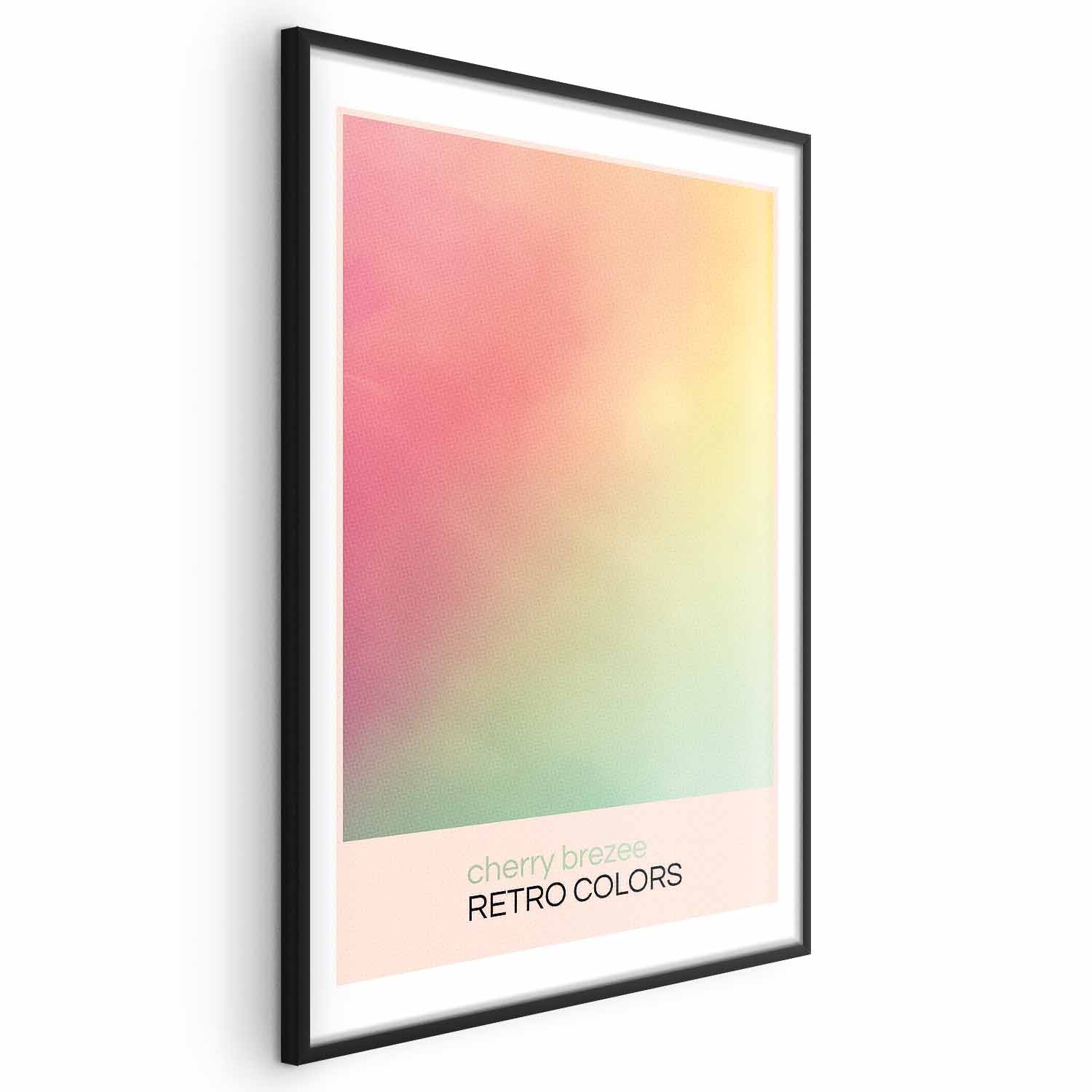 Cherry Breeze Pastel Gradient Retro Poster