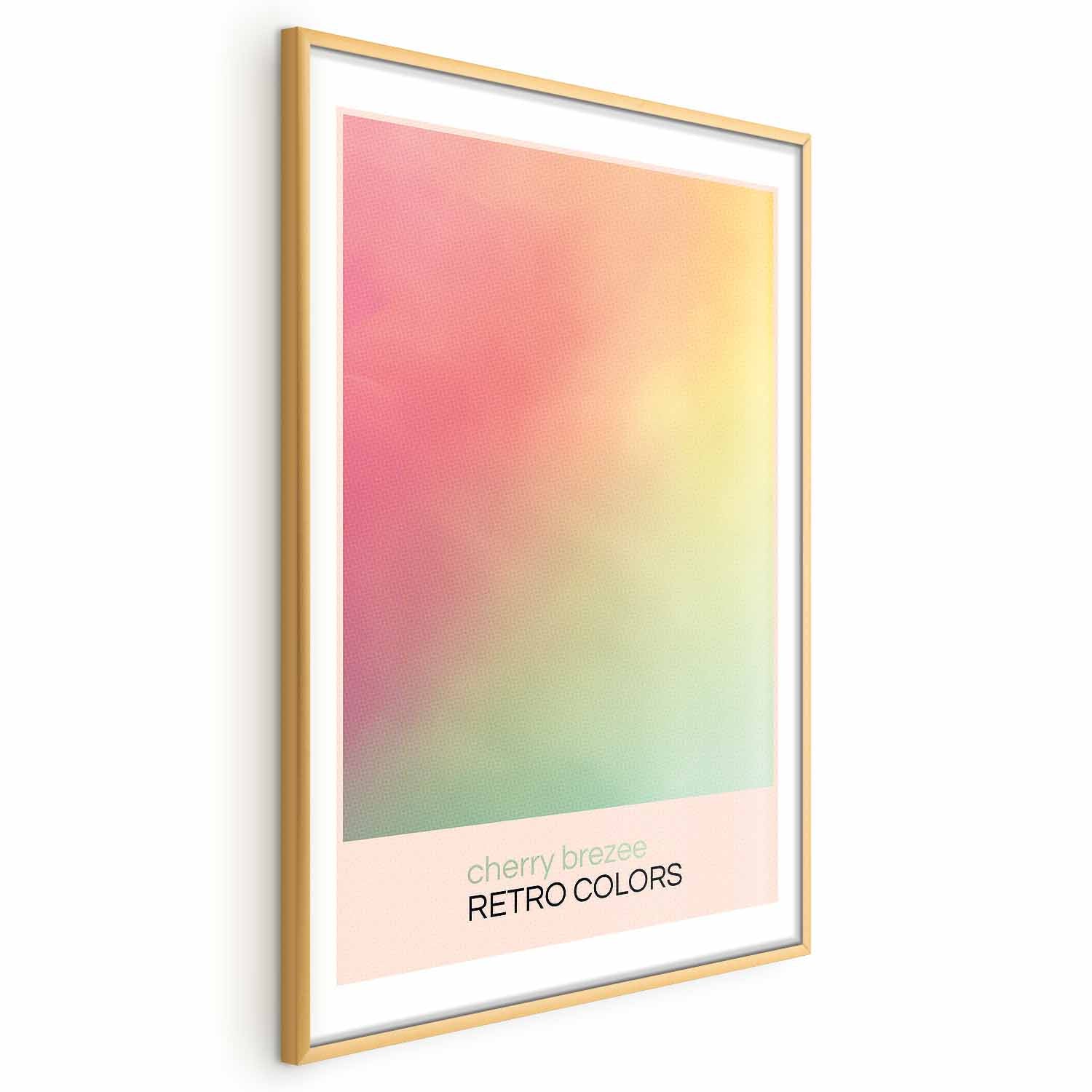 Cherry Breeze Pastel Gradient Retro Poster