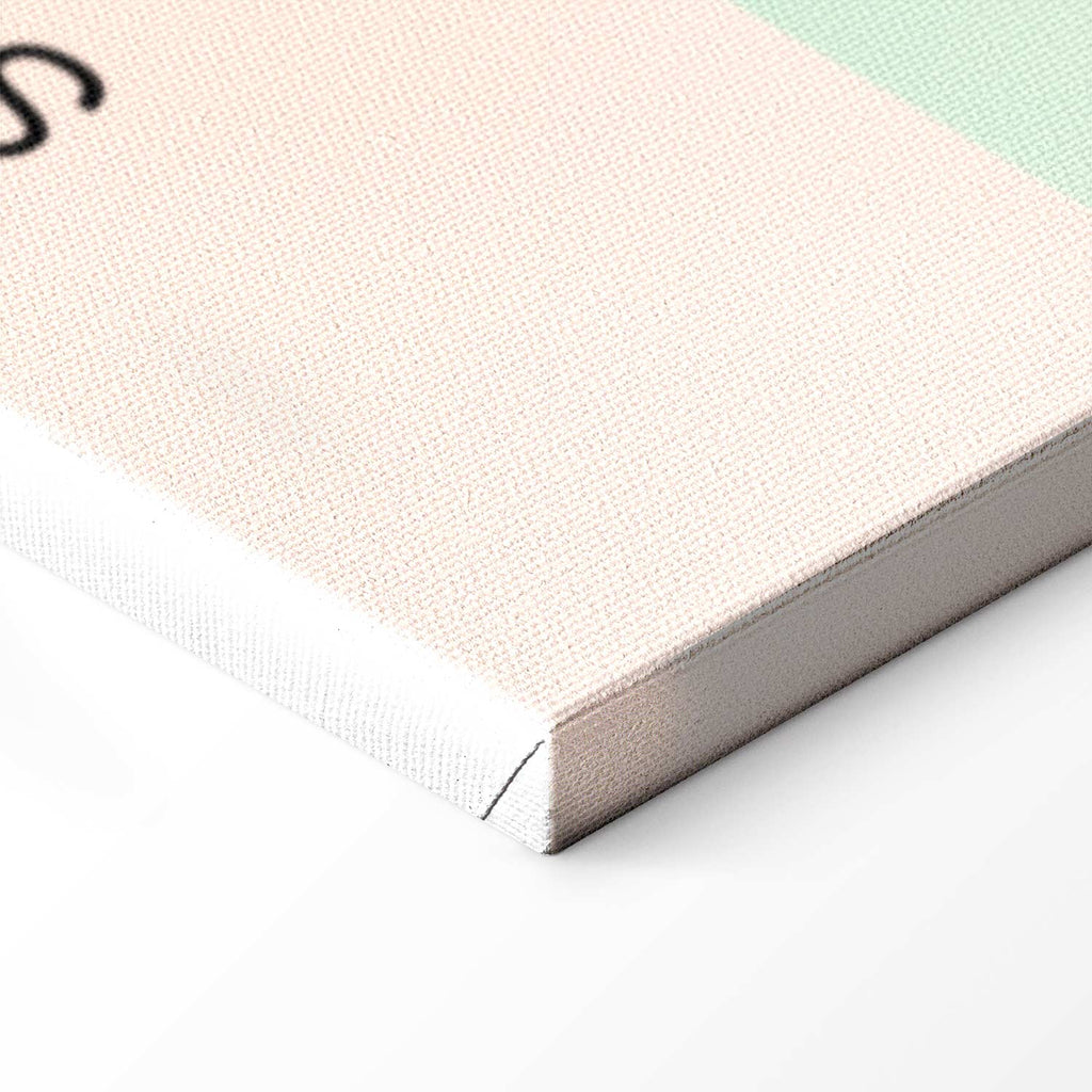 Pastel Gradient Abstract Retro Canvas Print