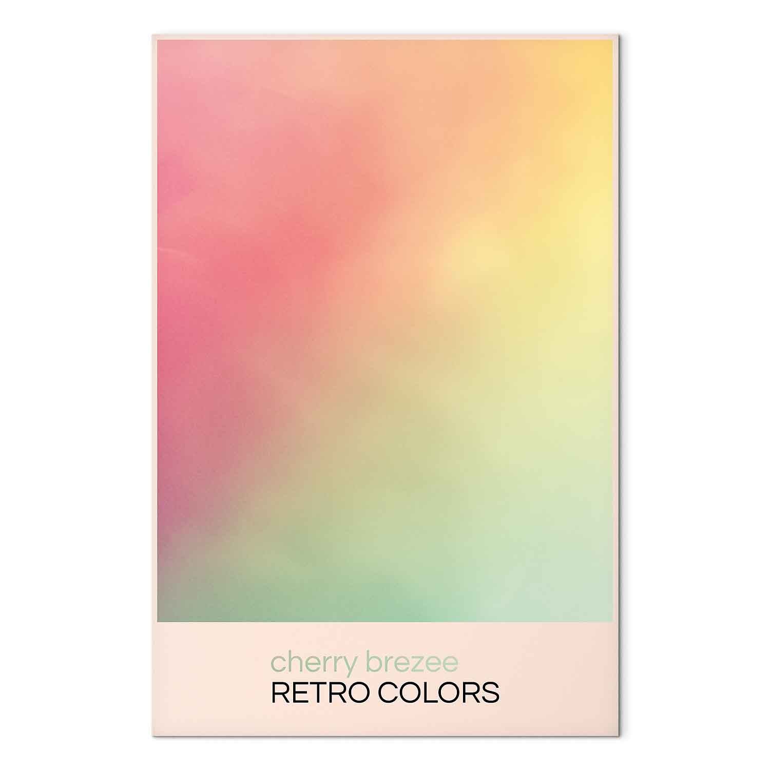 Pastel Gradient Abstract Retro Canvas Print
