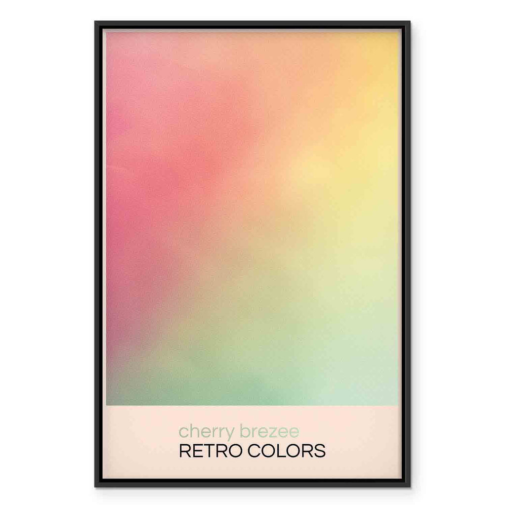 Pastel Gradient Abstract Retro Canvas Print