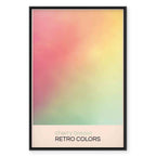 Pastel Gradient Abstract Retro Canvas Print
