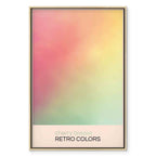 Pastel Gradient Abstract Retro Canvas Print
