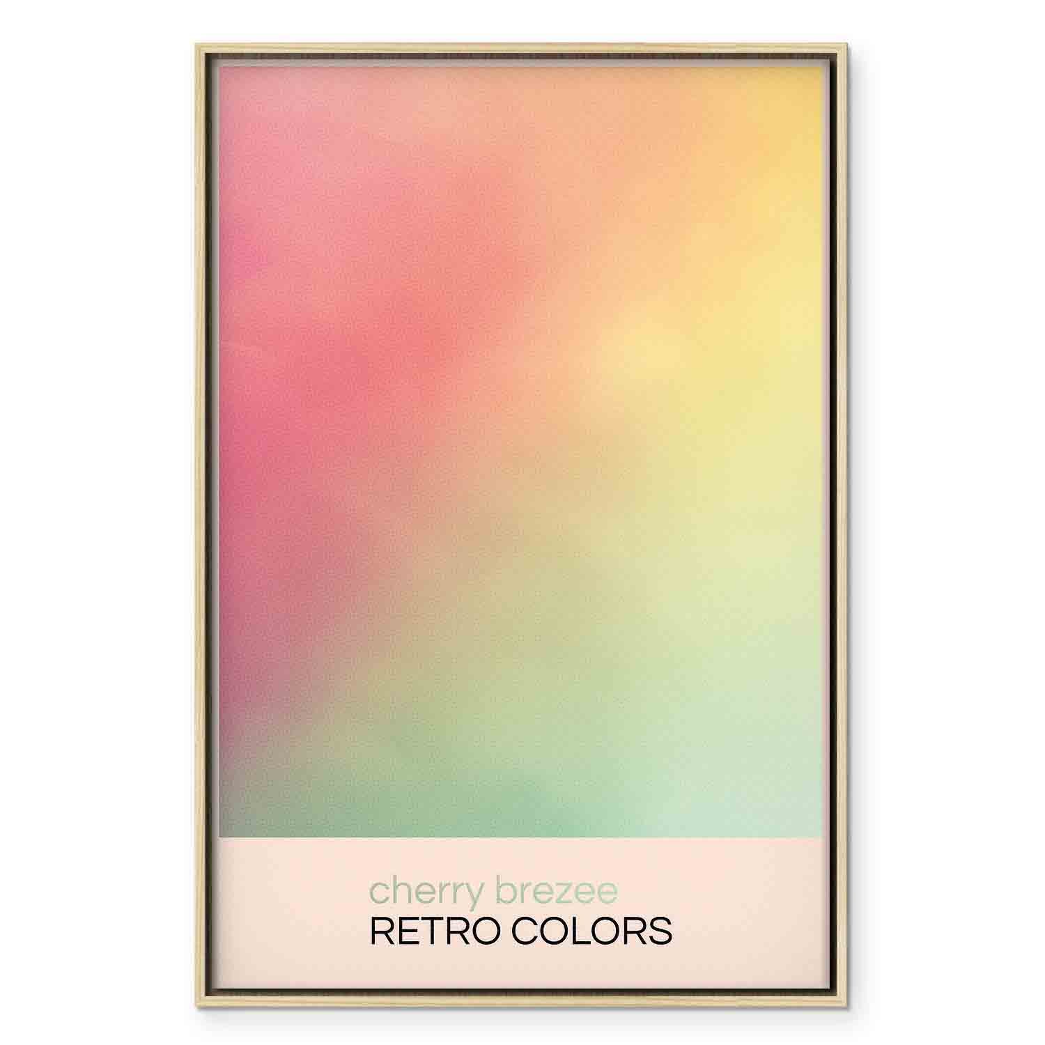 Pastel Gradient Abstract Retro Canvas Print