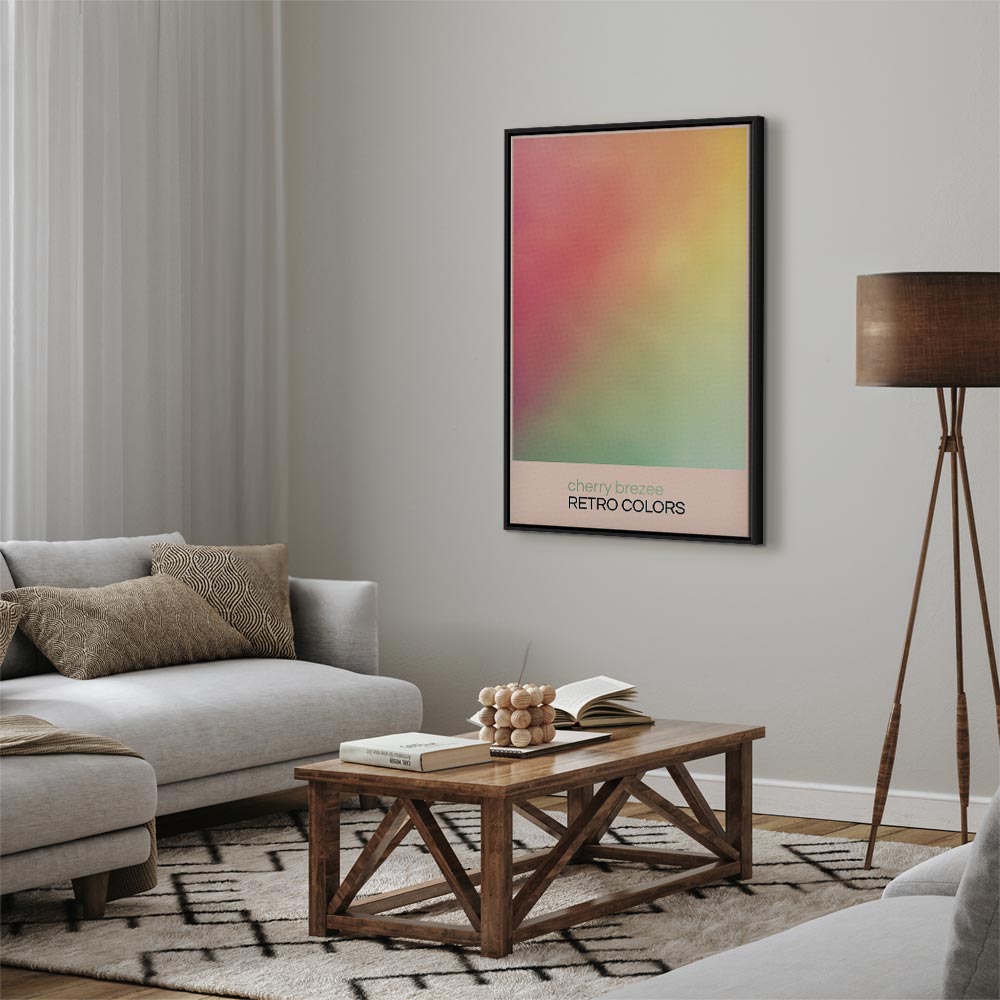 Canvas Print Cherry Breeze - Pastel Gradient in Abstract