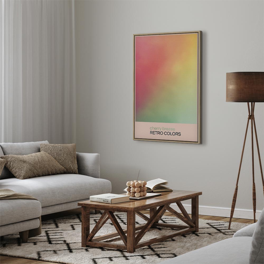 Canvas Print Cherry Breeze - Pastel Gradient in Abstract