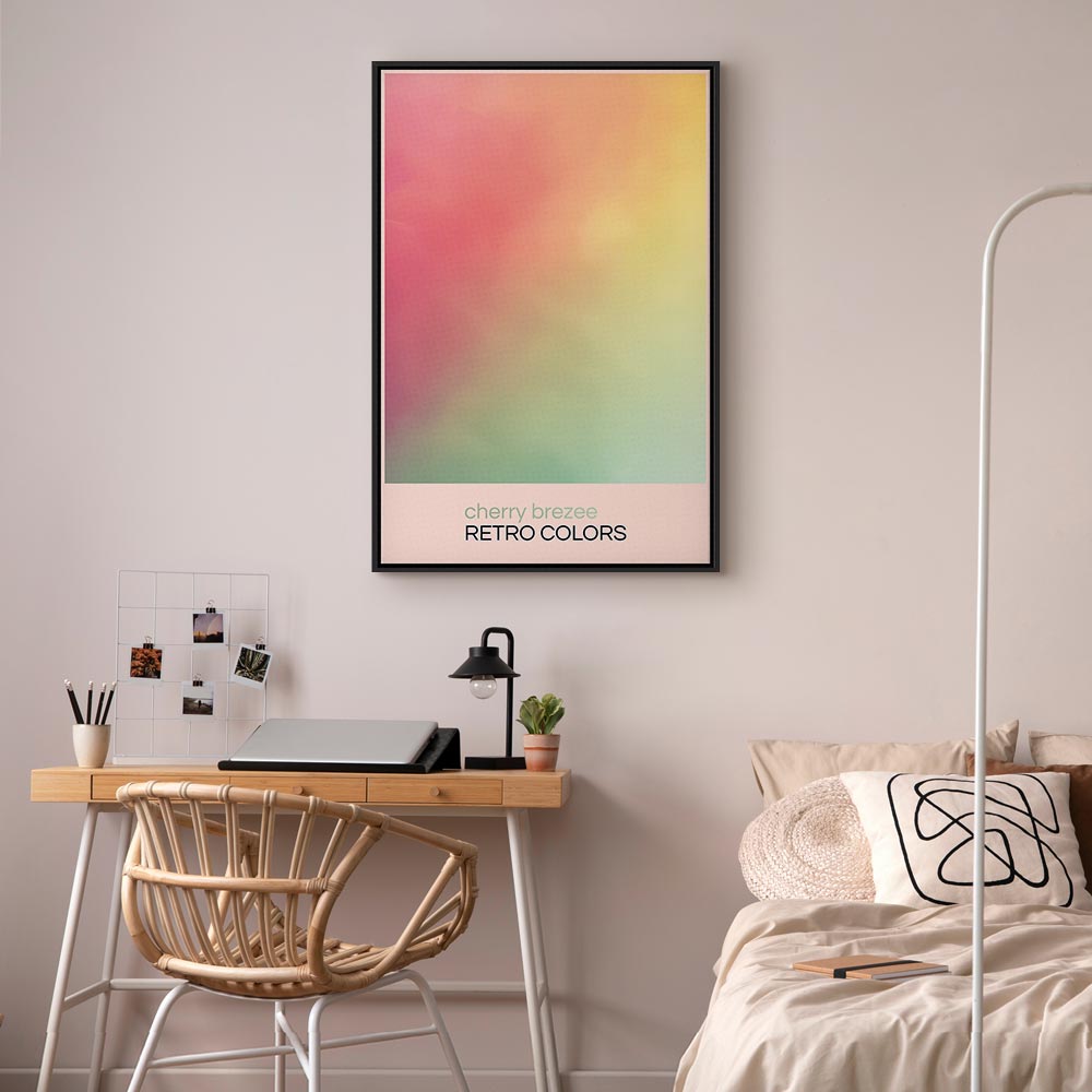 Canvas Print Cherry Breeze - Pastel Gradient in Abstract