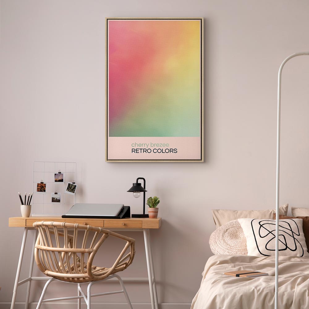Canvas Print Cherry Breeze - Pastel Gradient in Abstract