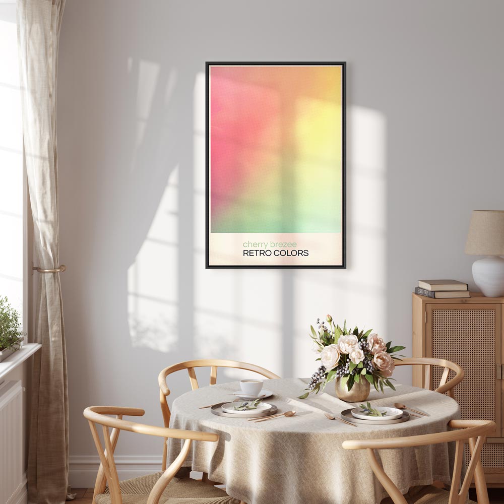 Canvas Print Cherry Breeze - Pastel Gradient in Abstract