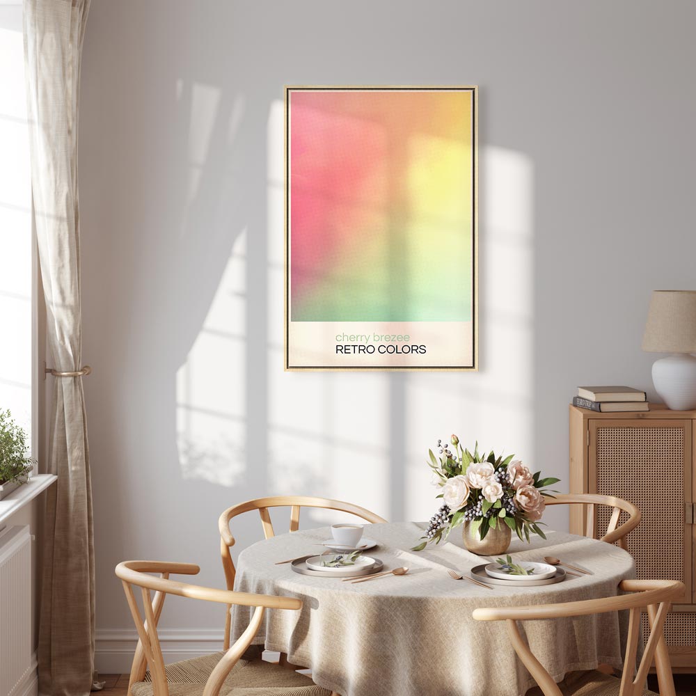 Canvas Print Cherry Breeze - Pastel Gradient in Abstract