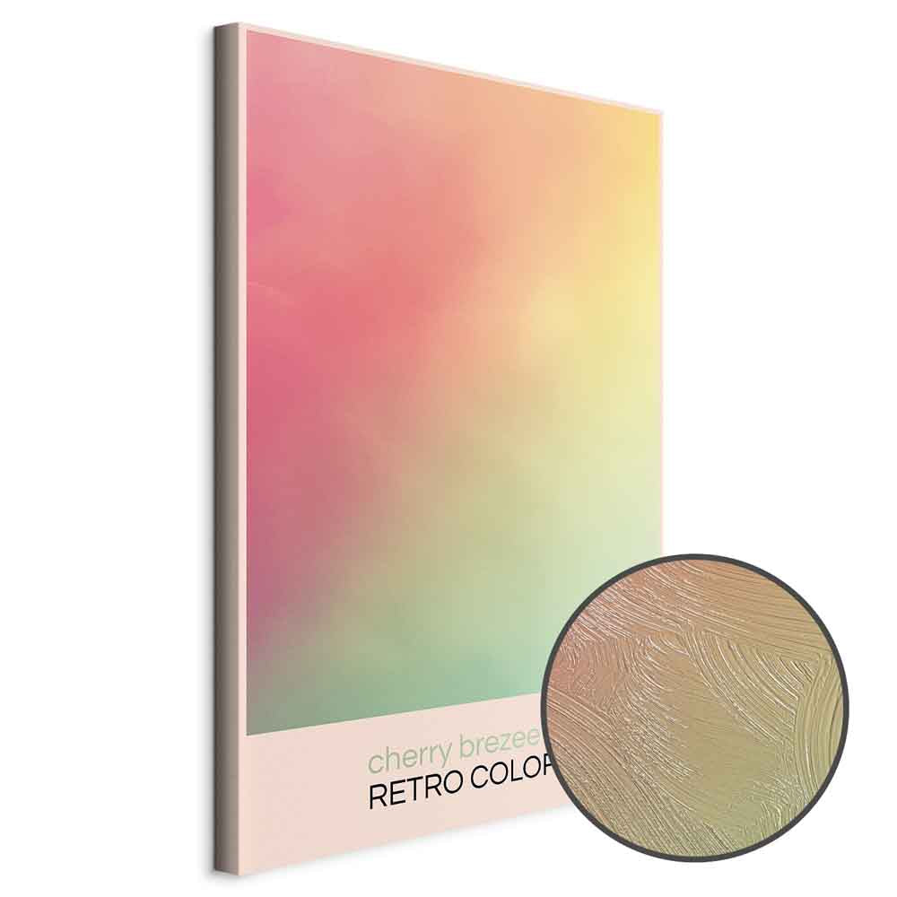 Pastel Gradient Abstract Retro Canvas Print