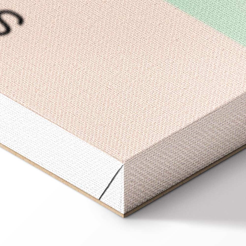 Pastel Gradient Abstract Retro Canvas Print