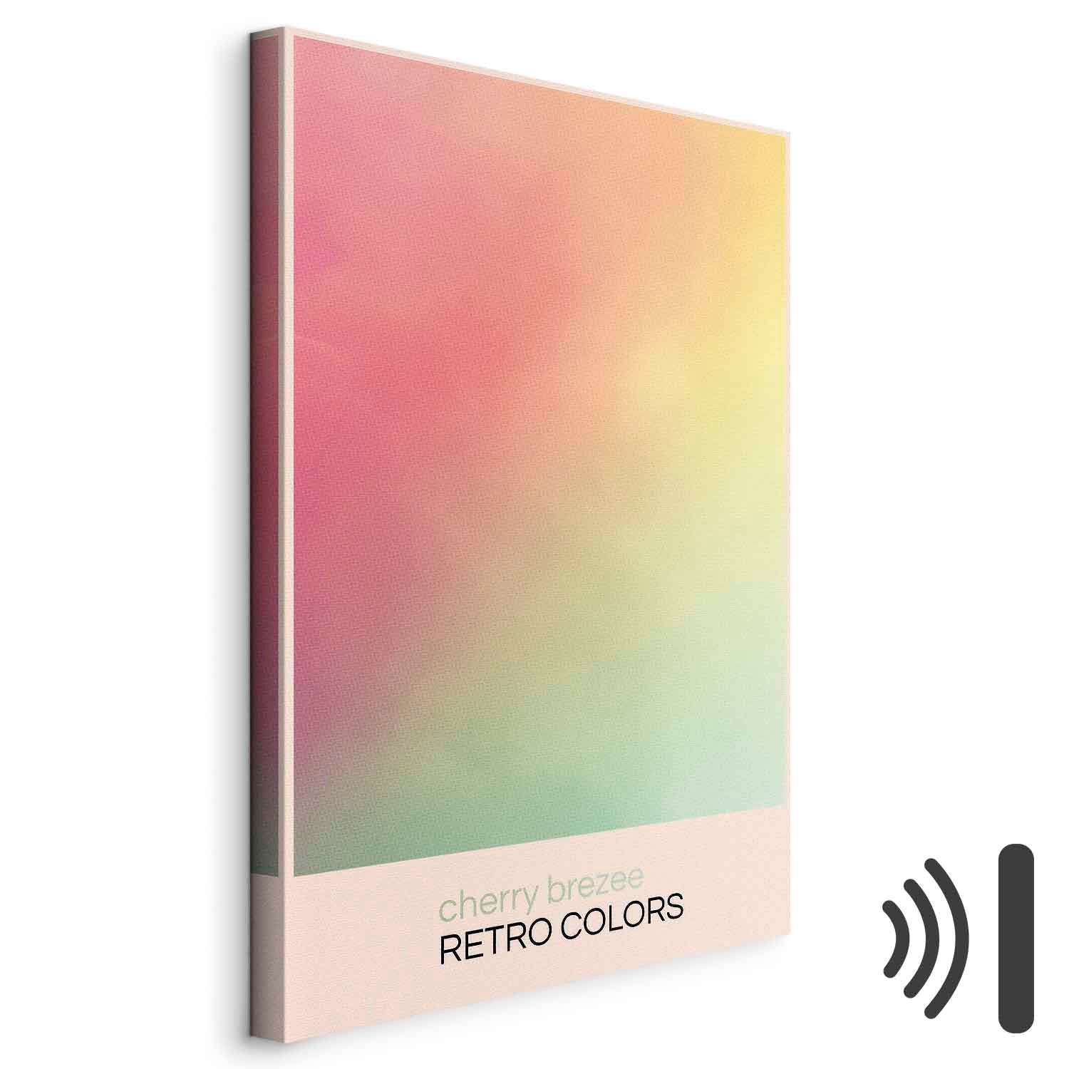 Pastel Gradient Abstract Retro Canvas Print