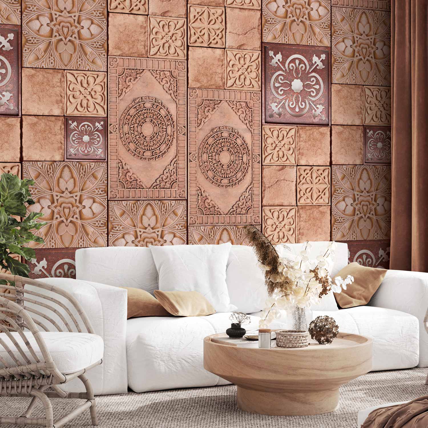 Stone Mosaic Texture Pattern Wallpaper